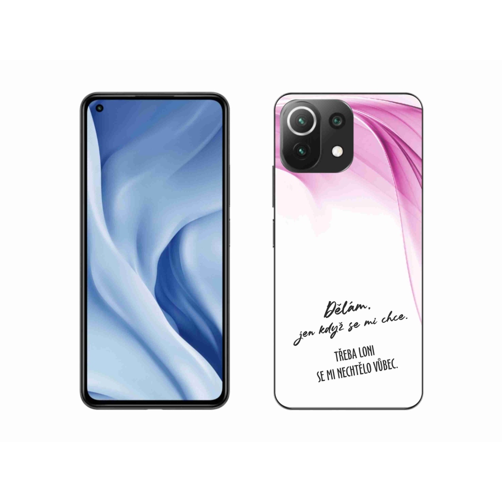 Gélový kryt mmCase na Xiaomi Mi 11 Lite 4G/5G - vtipný text 12 biele pozadie