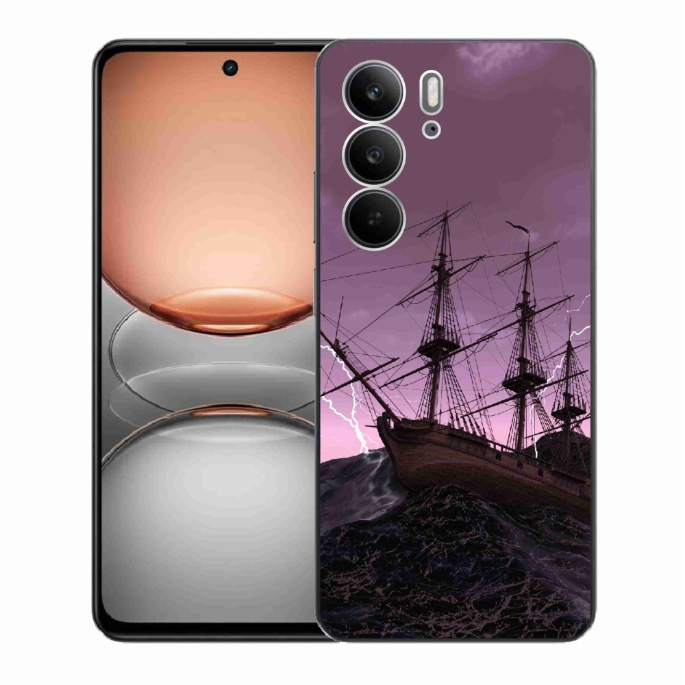 Gélový kryt mmCase na Realme C75 - loď v búrke