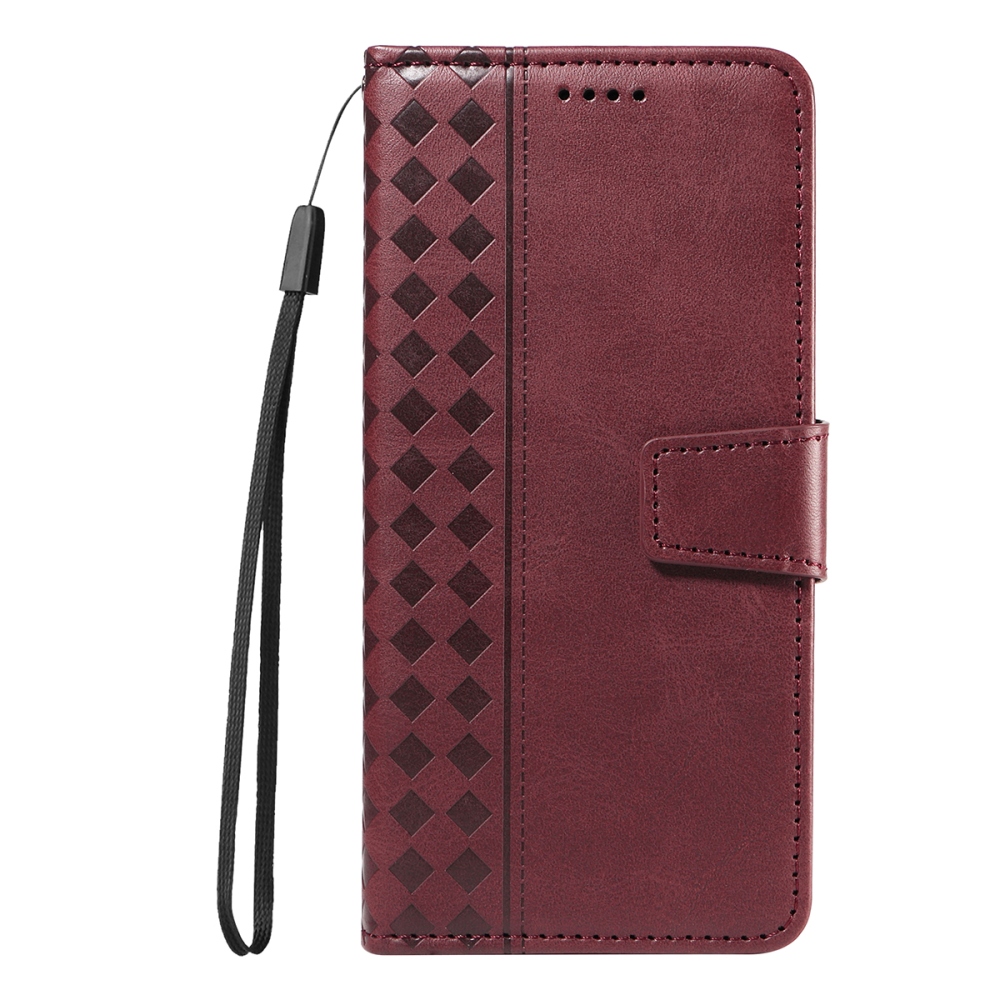 Grids knižkové púzdro na Xiaomi Redmi 15C 4G/5G (173mm) - vínové