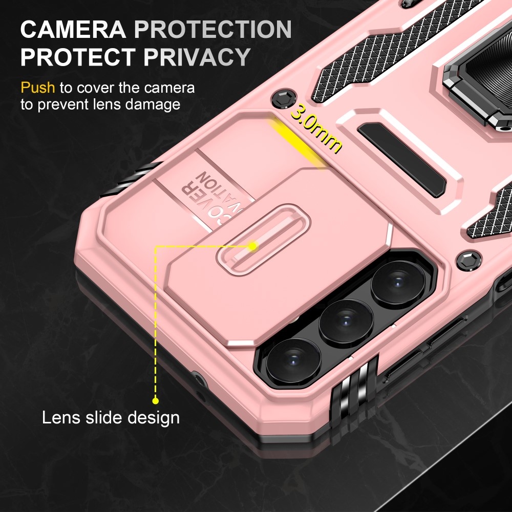 Lens odolný hybridný kryt pre Samsung Galaxy A15 4G/5G - ružovozlatý