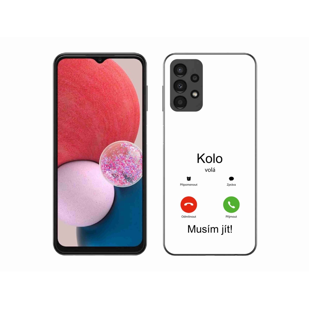 Gélový kryt mmCase na Samsung Galaxy A13 4G - kolo volá biele pozadie