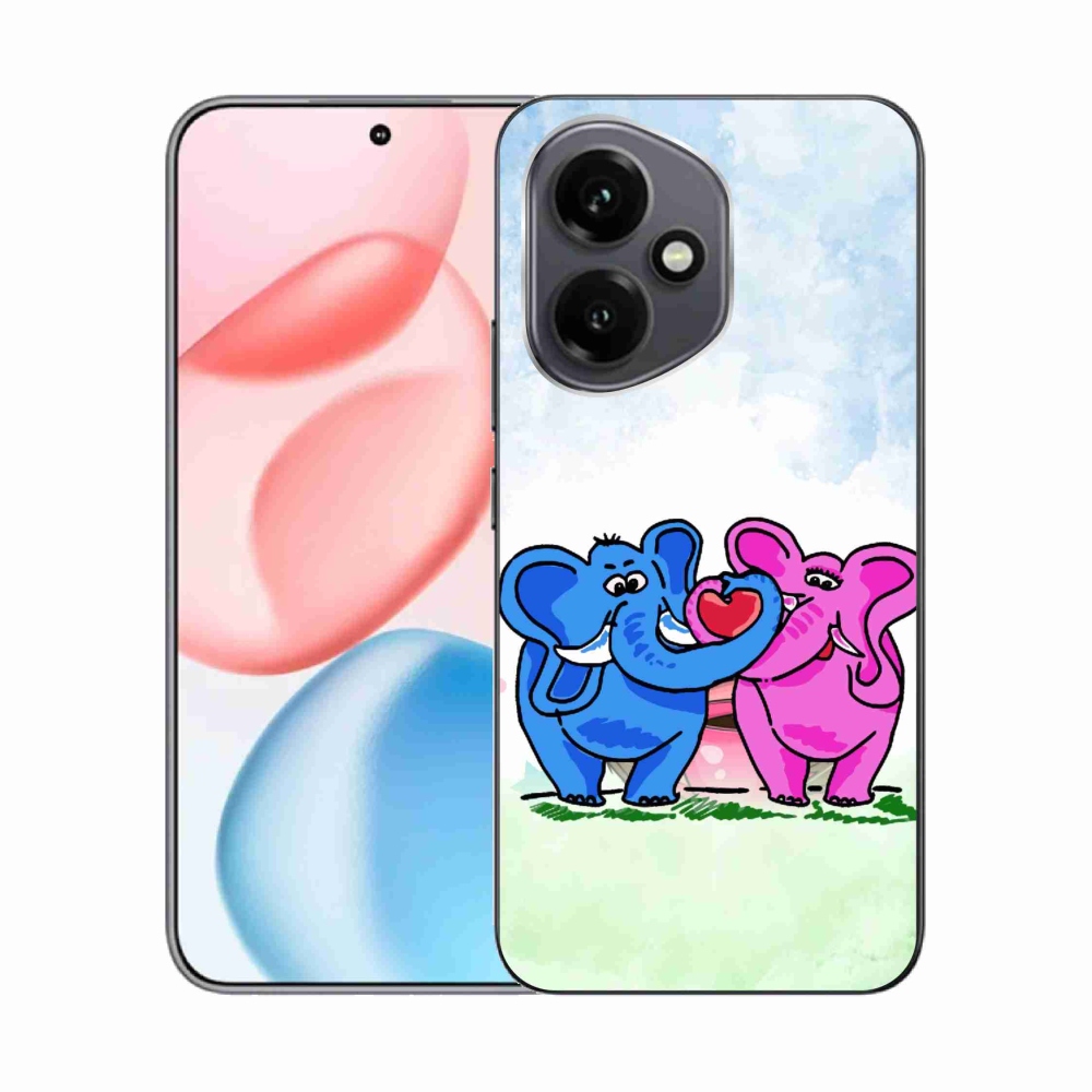 Gélový kryt mmCase na Honor 400 - zamilovaní slony