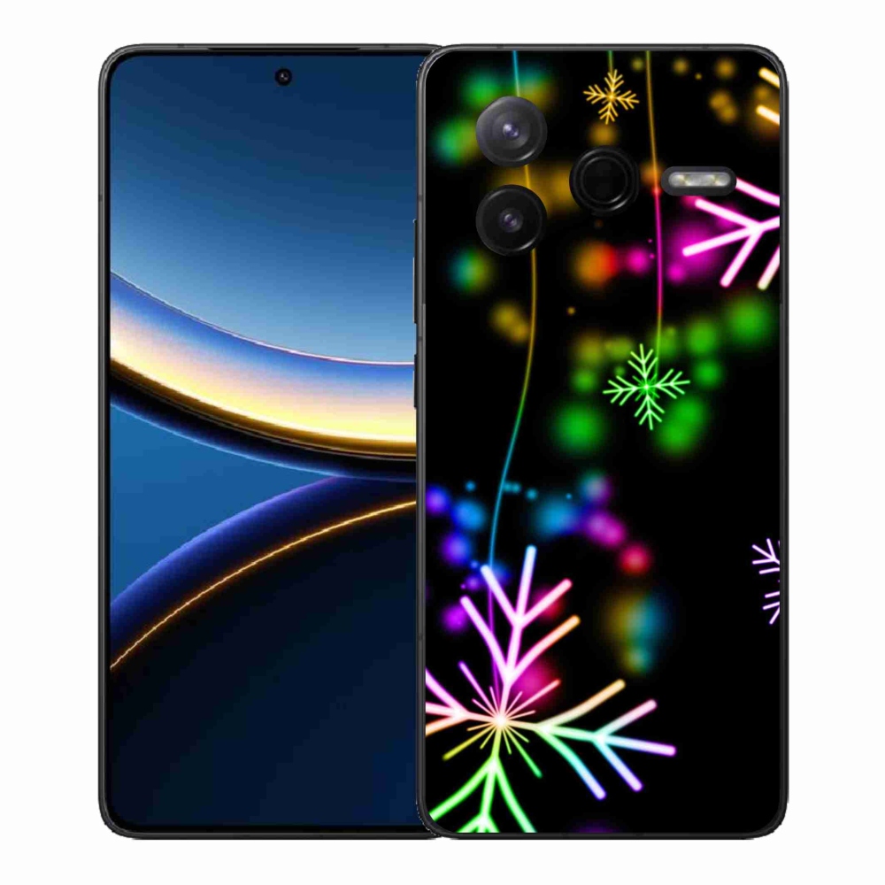 Gélový kryt mmCase na Xiaomi Poco F7 Pro - farebné vločky