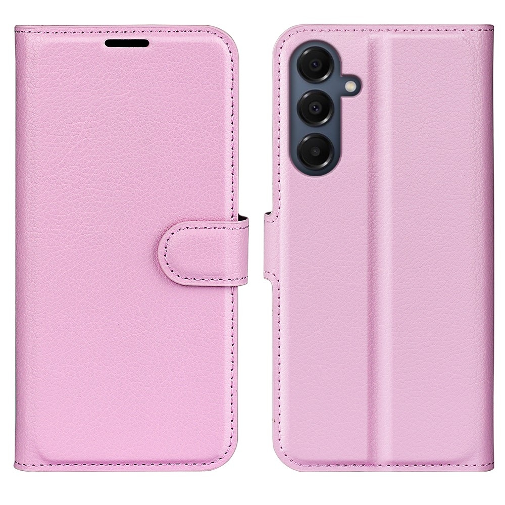 Litchi knižkové púzdro na Samsung Galaxy A17 5G - ružové