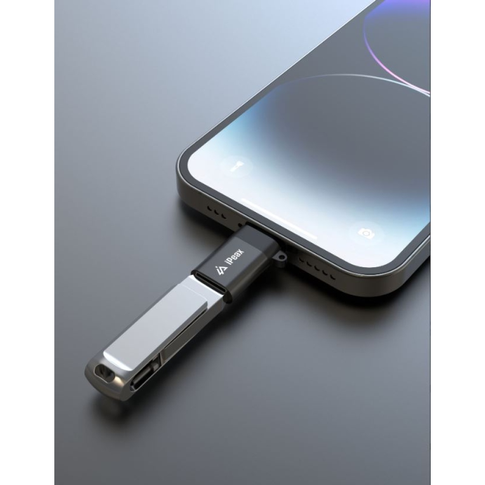 iPEAX Adaptér OTG Lightning / USB-A (samica) - čierny