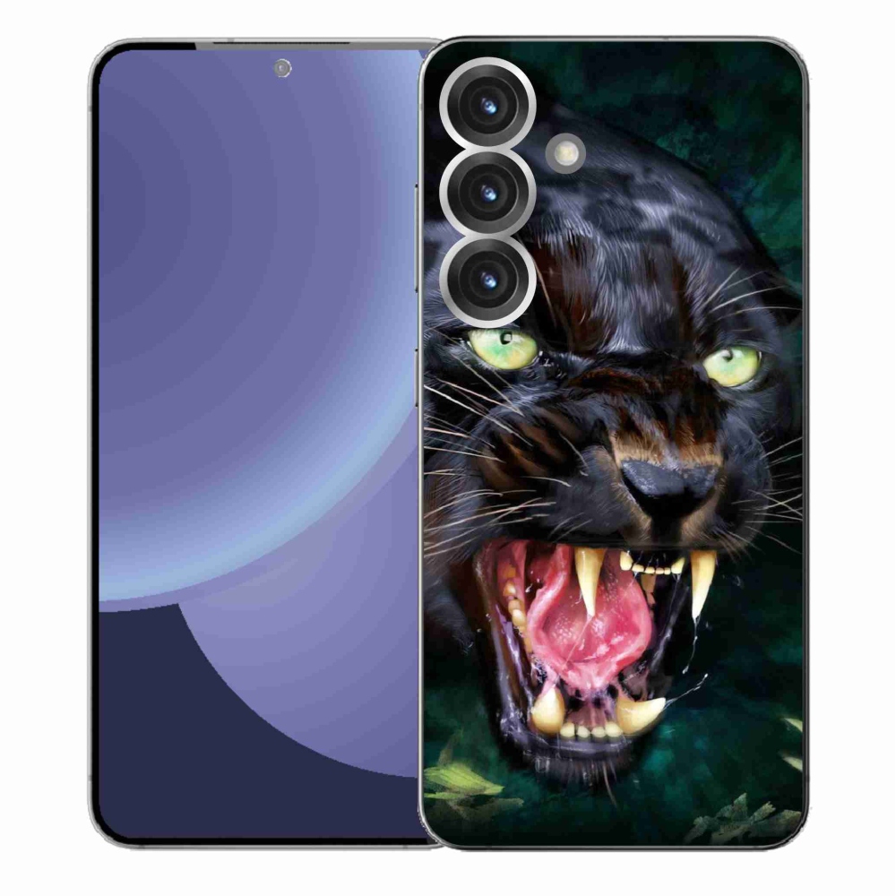 Gélový kryt mmCase na Samsung Galaxy S25+ - rozzúrený čierny panter