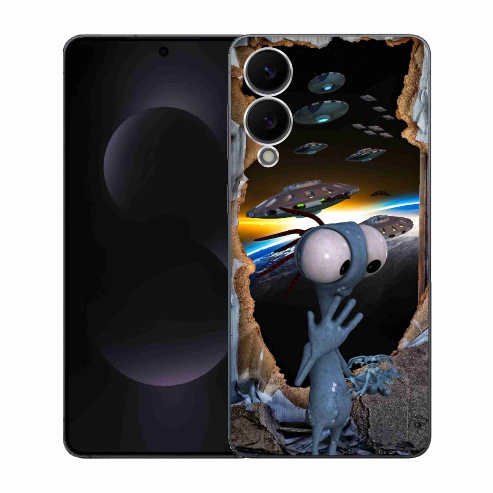 Gélový kryt mmCase na Samsung Galaxy S25 Edge - mimozemšťan