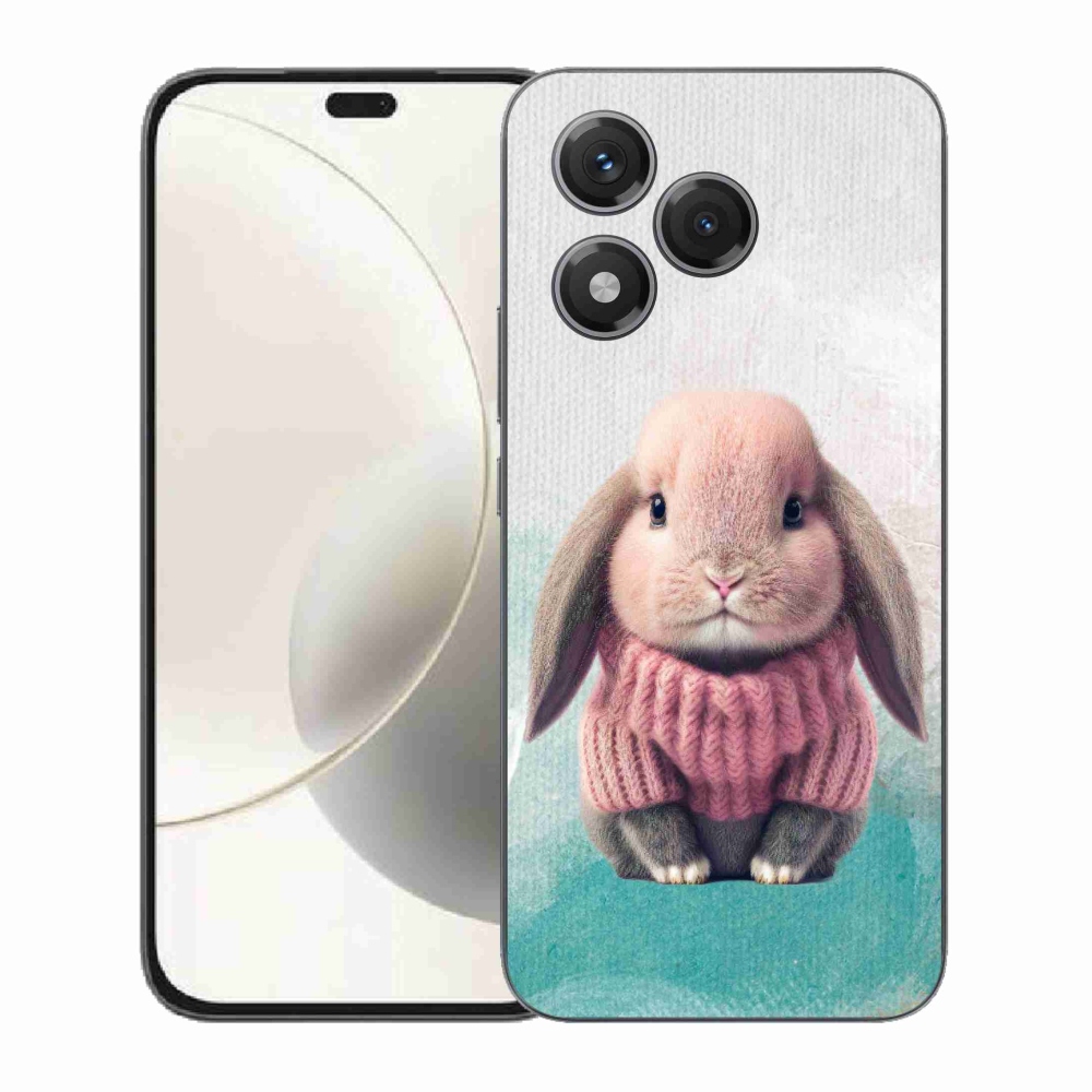 Gélový kryt mmCase na Honor 400 Lite - zajačik vo svetri