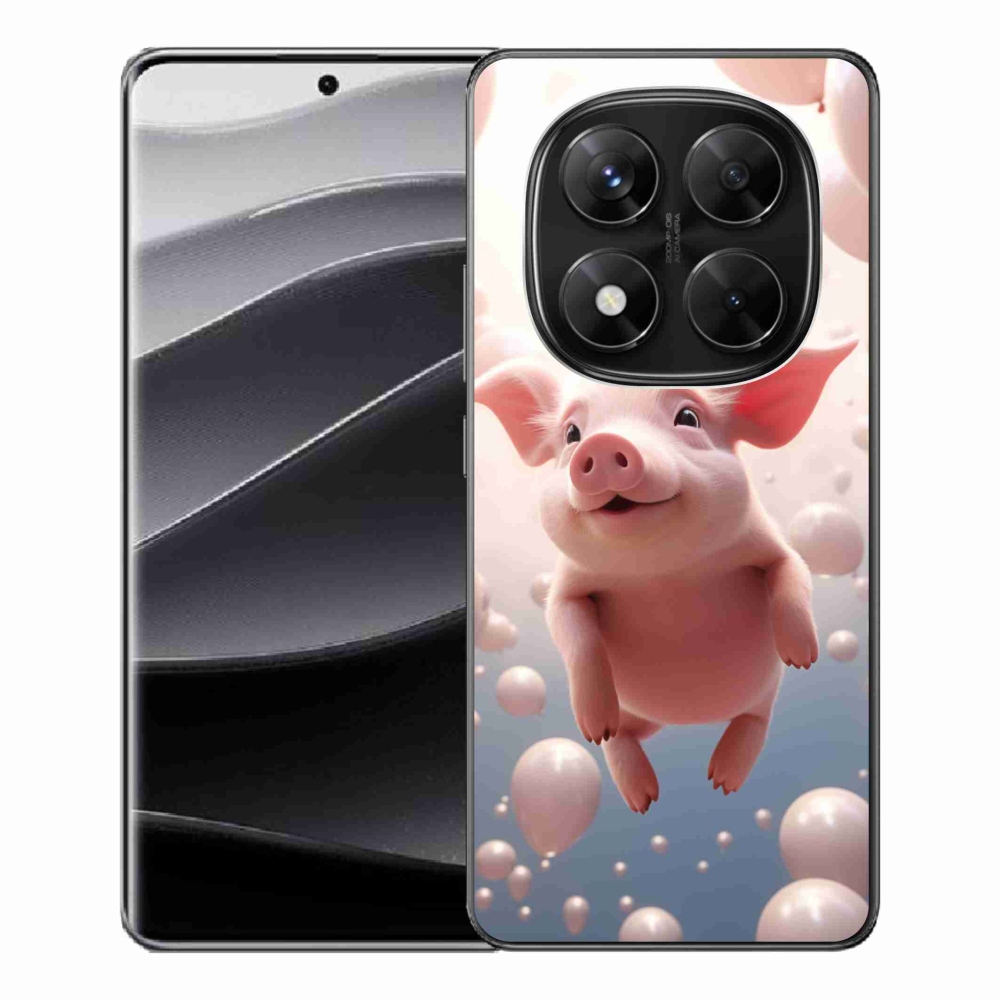Gélový kryt mmCase na Xiaomi Redmi Note 14 Pro 5G/Poco X7 5G - prasátko s balónikom