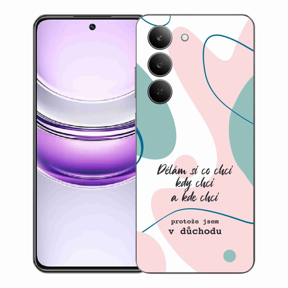 Gélový kryt mmCase na Realme 14x 5G - vtipný text 10 biele pozadie