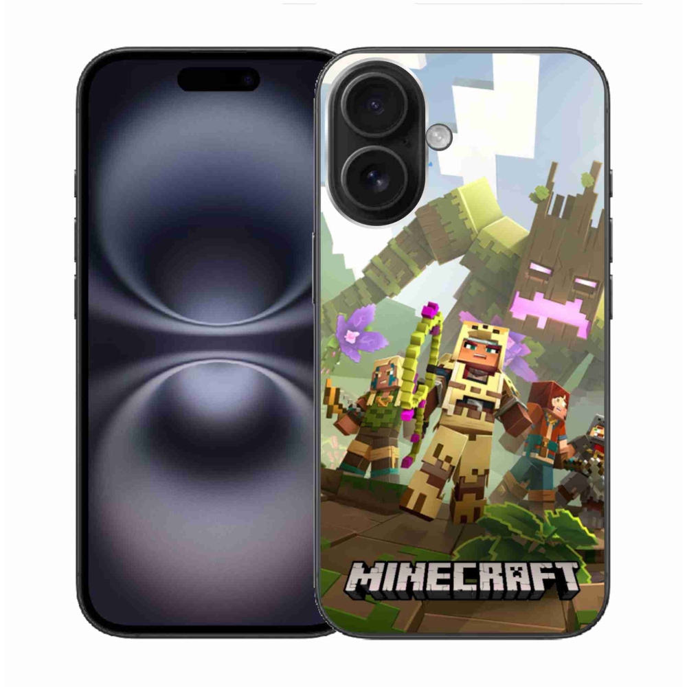 Gélový kryt mmCase na iPhone 16 - minecraft 1