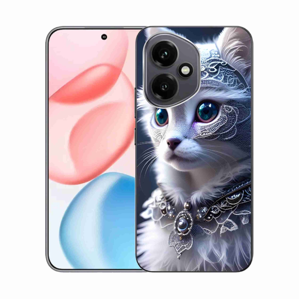 Gélový kryt mmCase na Honor 400 - biela mačka
