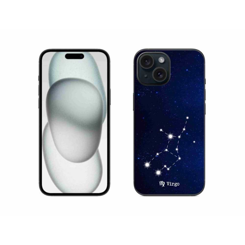 Gélový kryt mmCase na iPhone 15 - súhvezdie Panny