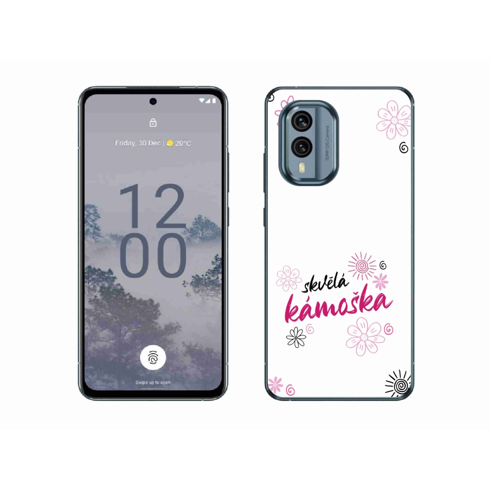 Gélový kryt mmCase na Nokia X30 5G - skvelá kamoška biele pozadie