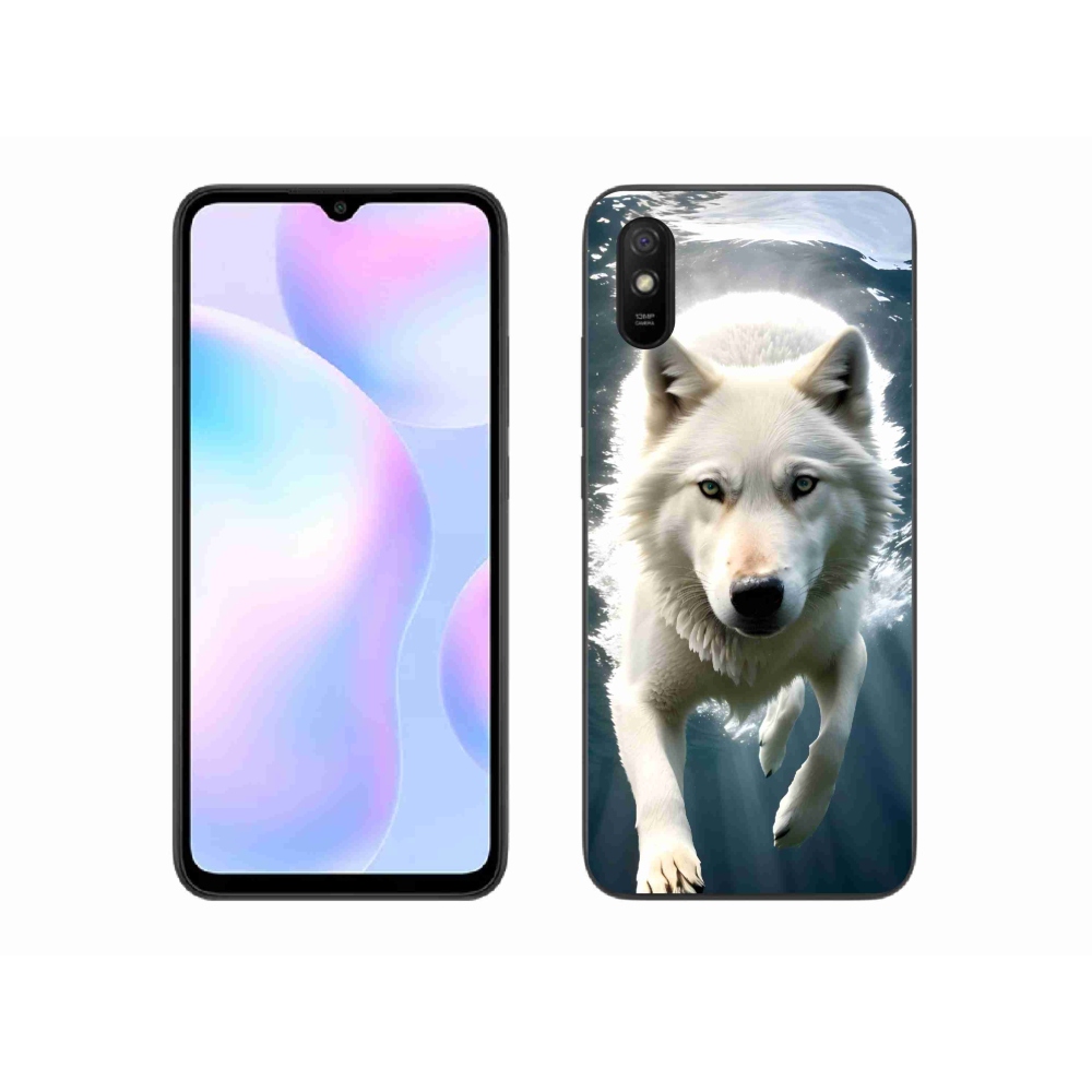 Gélový kryt mmCase na Xiaomi Redmi 9A - biely vlk