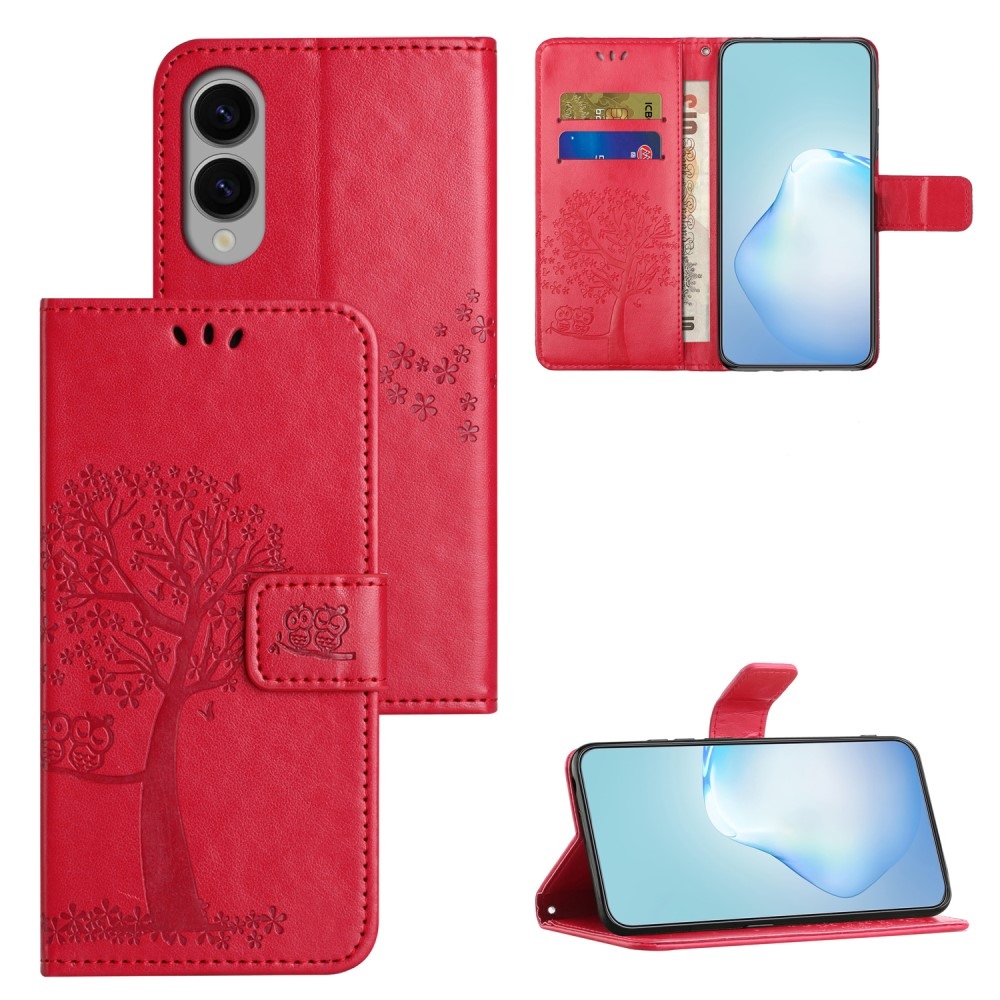 Tree knižkové púzdro na Samsung Galaxy S25 Edge - červené