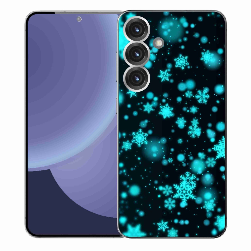 Gélový kryt mmCase na Samsung Galaxy S25+ - snehové vločky 1
