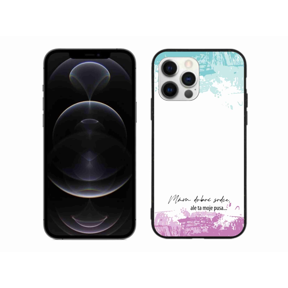 Gélový kryt mmCase na iPhone 12 Pro Max - vtipný text 3 biele pozadie