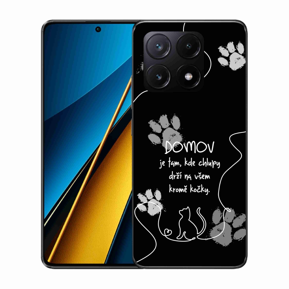 Gélový kryt mmCase na Xiaomi Poco X6 Pro 5G - mačacie motív čierne pozadie