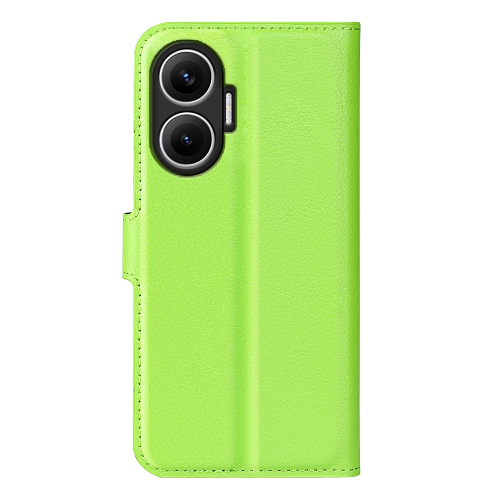 Litchi knižkové púzdro na Xiaomi Poco F7 5G - zelené