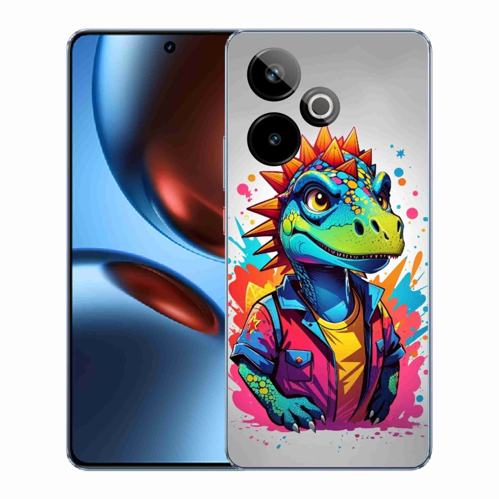 Gélový kryt mmCase na Realme GT 7 5G/GT 7T 5G - farebný dinosaurus