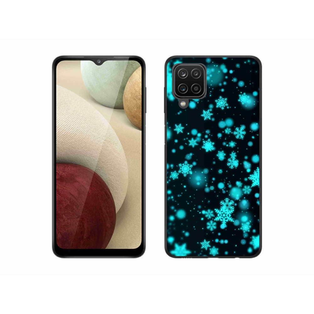 Gélový kryt mmCase na Samsung Galaxy A12 - snehové vločky 1