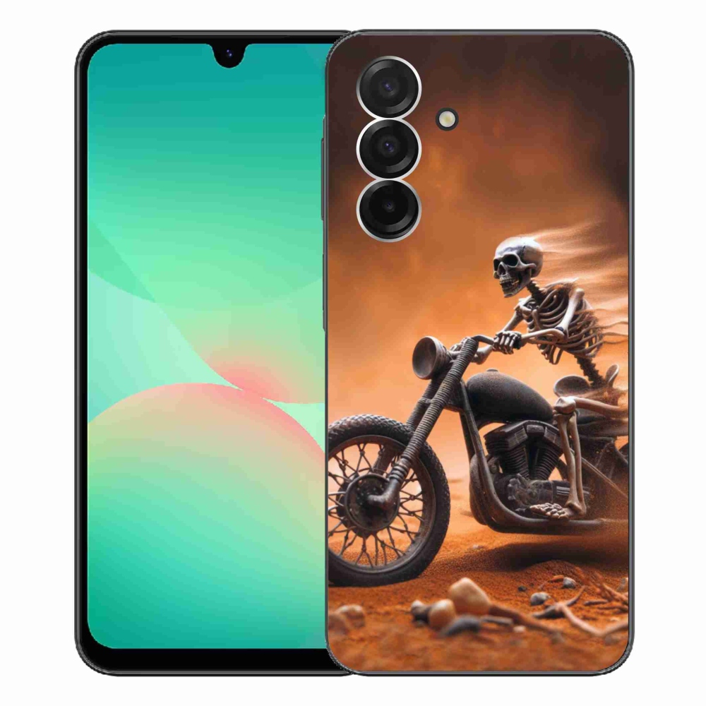 Gélový kryt mmCase na Samsung Galaxy A26 5G - kostra na motorke