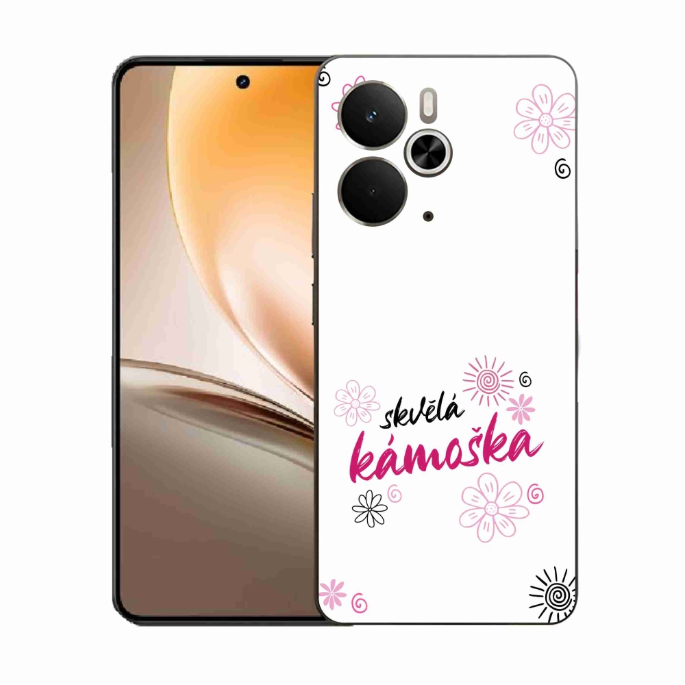 Gélový kryt mmCase na Realme 14 5G - skvelá kamoška biele pozadie