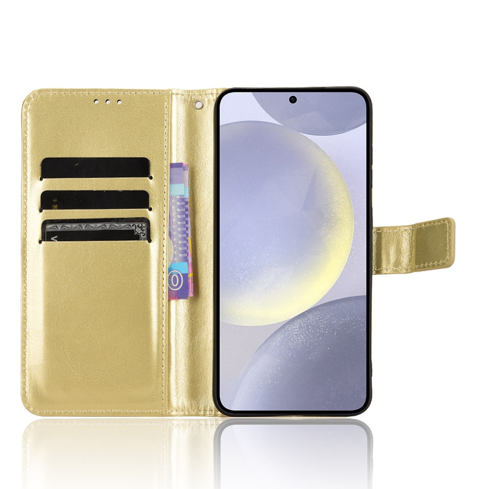 Crazy knižkové púzdro na Samsung Galaxy S25 FE - zlaté