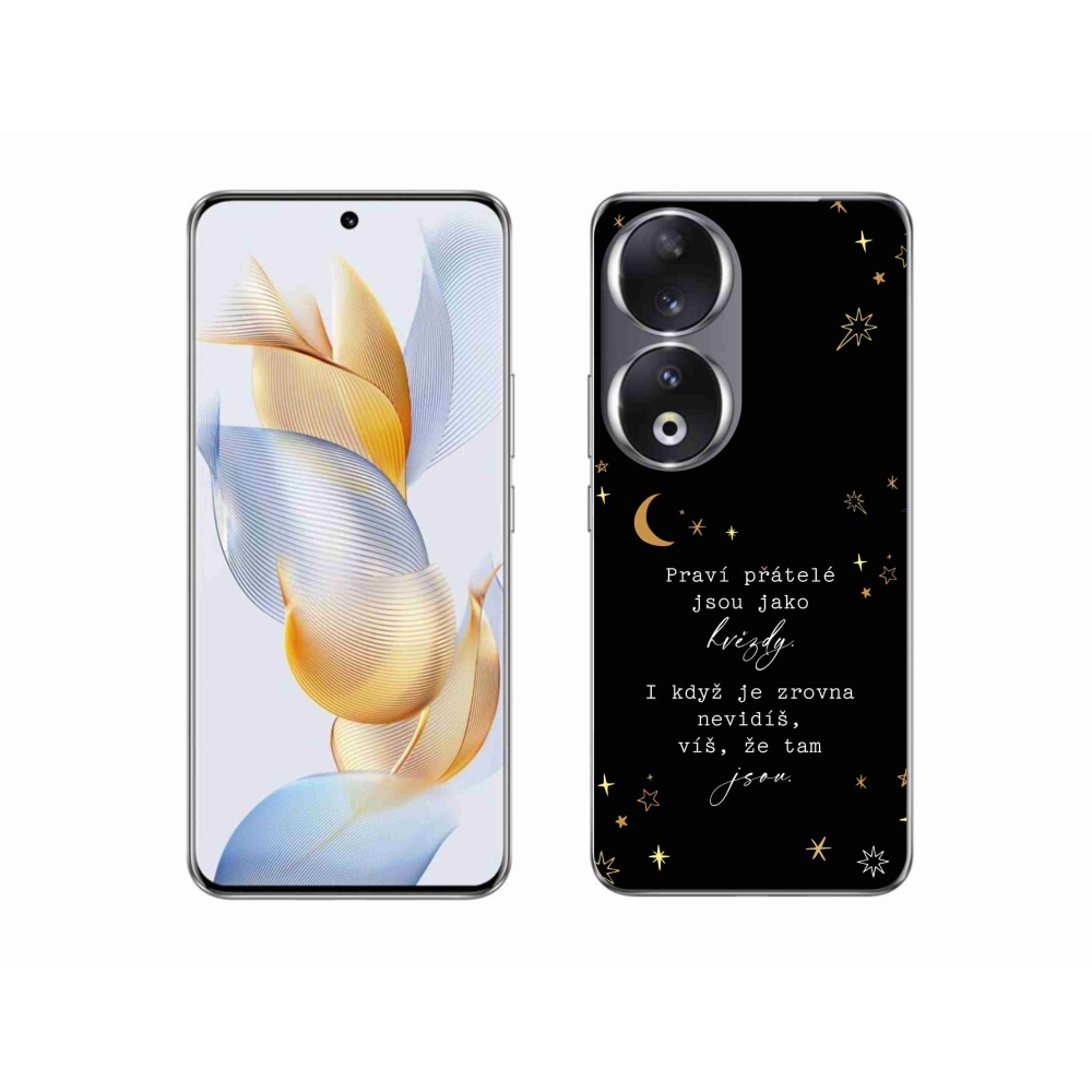 Gélový kryt mmCase na Honor 90 - citát 6 čierne pozadie