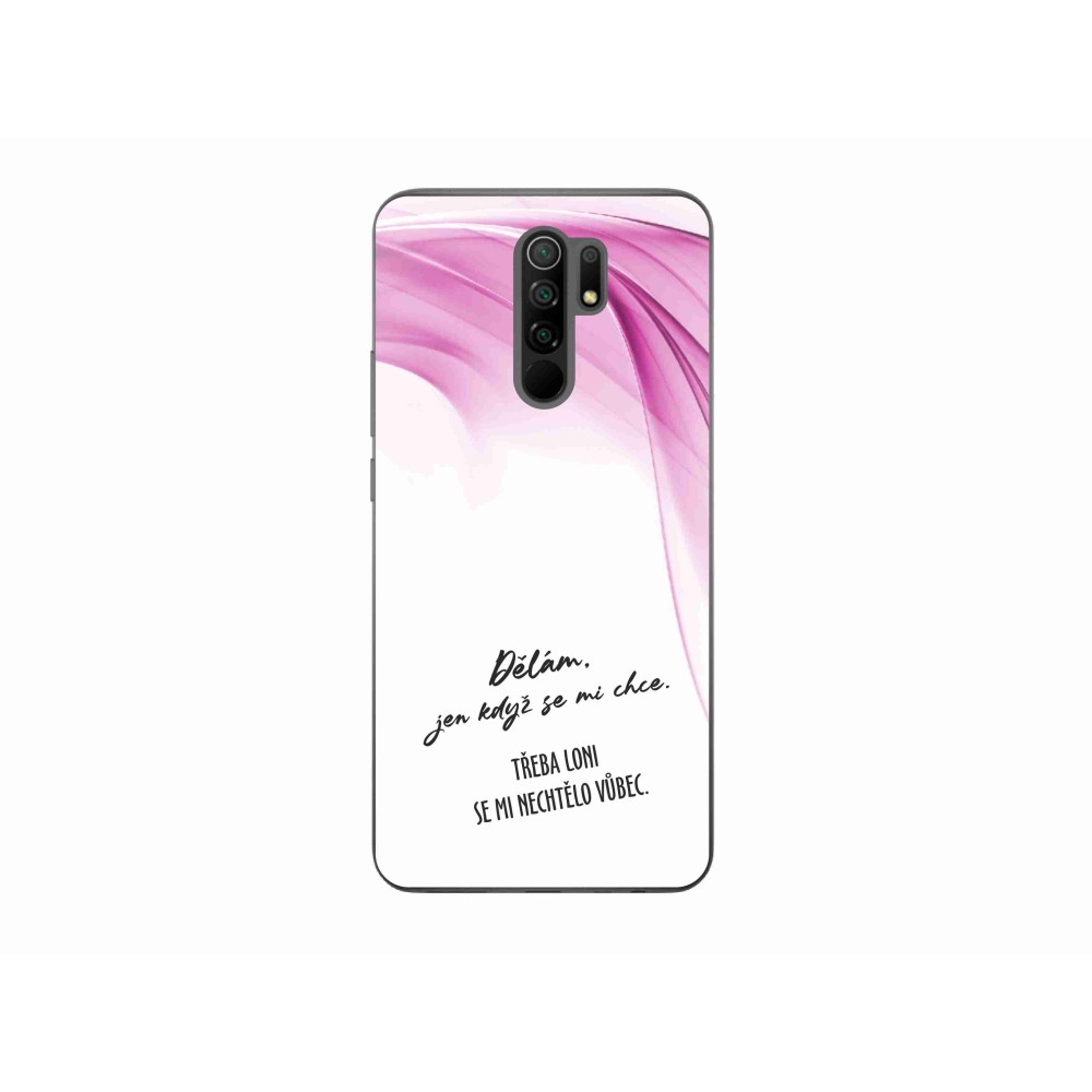 Gélový kryt mmCase na Xiaomi Redmi 9 - vtipný text 12 biele pozadie