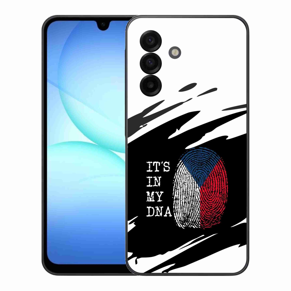 Gélový kryt mmCase na Samsung Galaxy A17 4G/5G - vlajka odtlačok prsta čiernobiele pozadie
