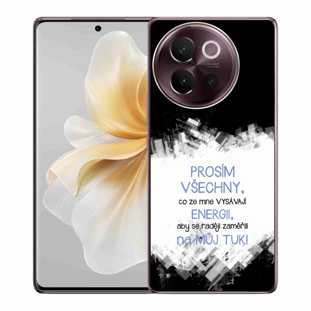 Gélový kryt mmCase na Vivo V40 Lite 5G - vtipný text 1 modrý