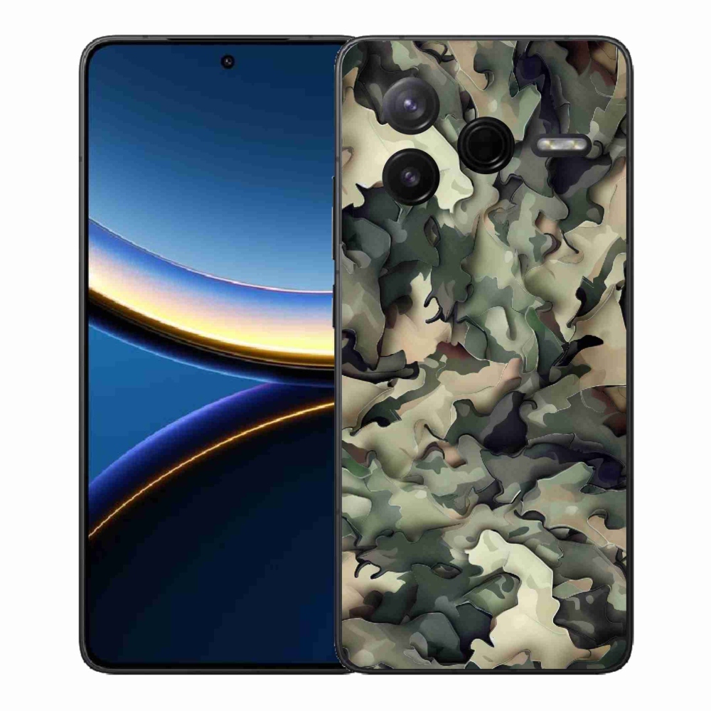 Gélový kryt mmCase na Xiaomi Poco F7 Pro - maskáčový vzor 9