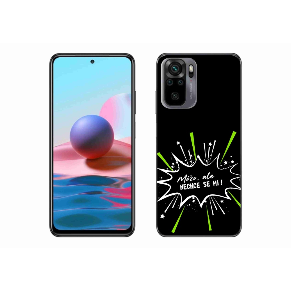 Gélový kryt mmCase na Xiaomi Redmi Note 10S - vtipný text 11 čierne pozadie