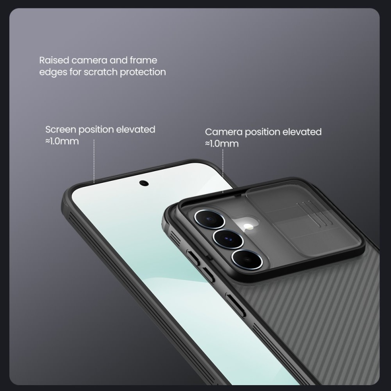 Nillkin CamShield PRO Zadný kryt pre Samsung Galaxy A37 Transparent Black