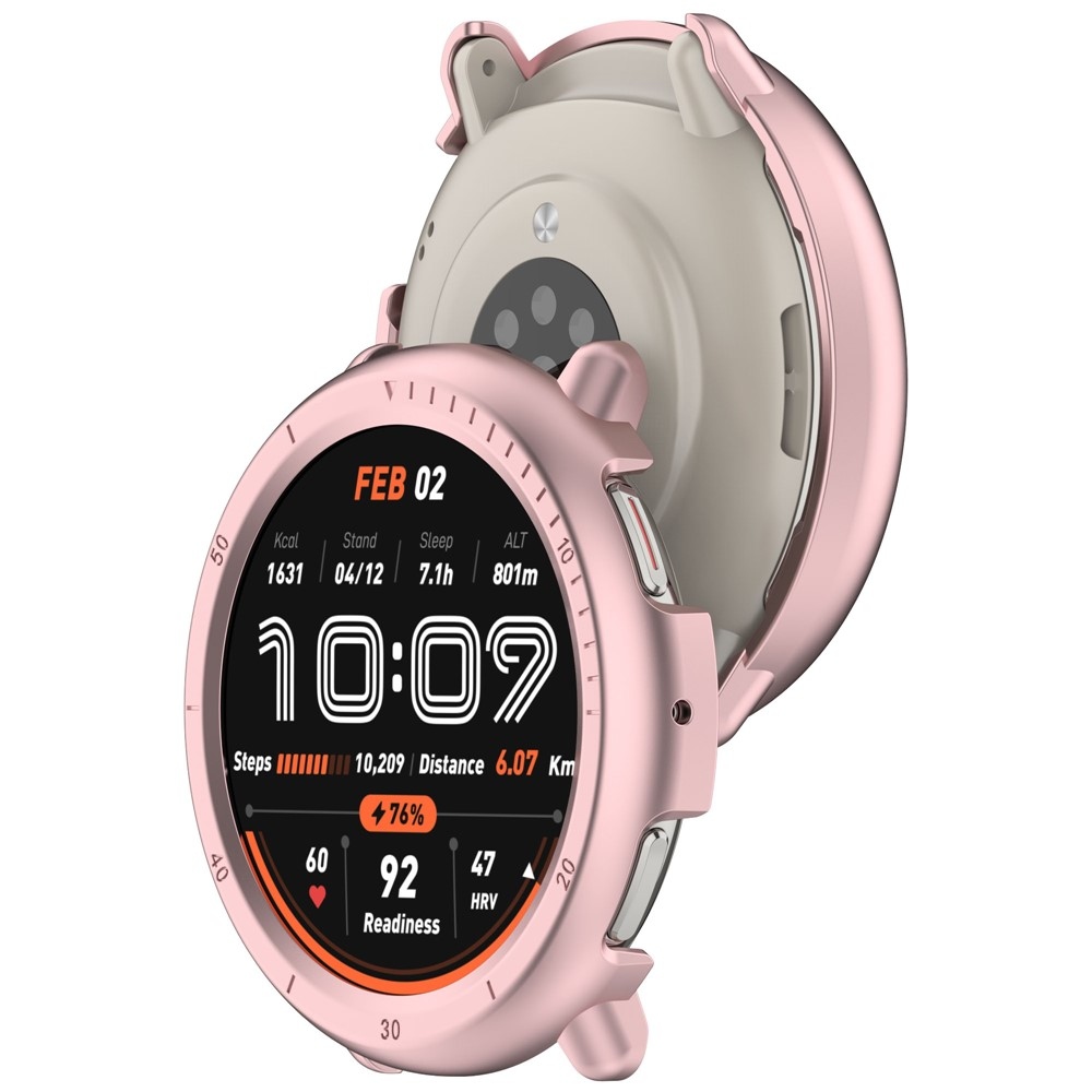 Half plastové nasadzovacie puzdro na Amazfit Active 2 - ružové