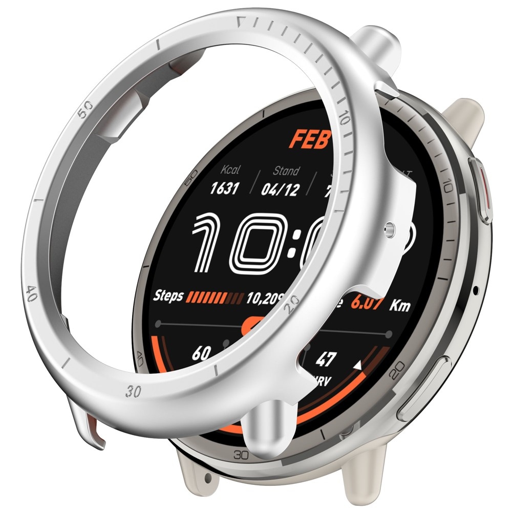 Half plastové nasadzovacie puzdro na Amazfit Active 2 - strieborné