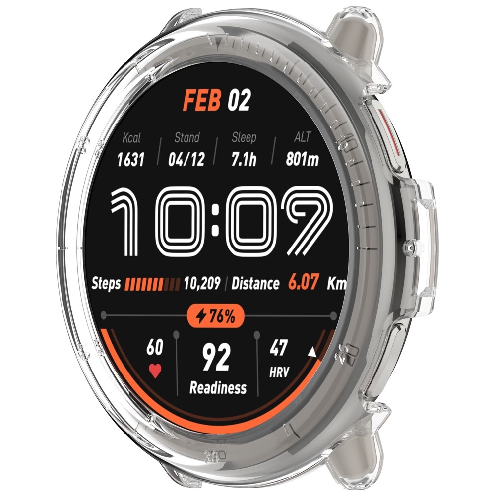 Half plastové nasadzovacie puzdro na Amazfit Active 2 - transparentné
