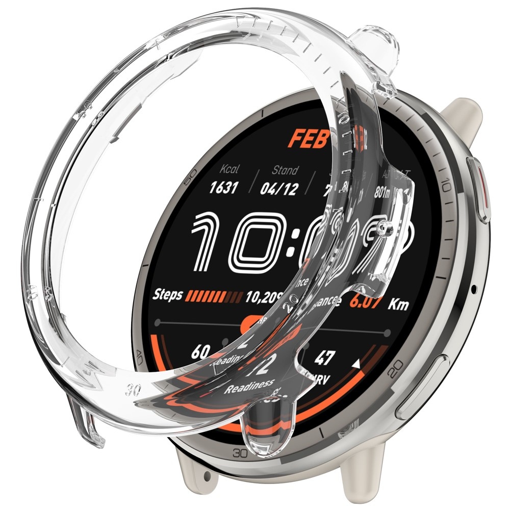 Half plastové nasadzovacie puzdro na Amazfit Active 2 - transparentné