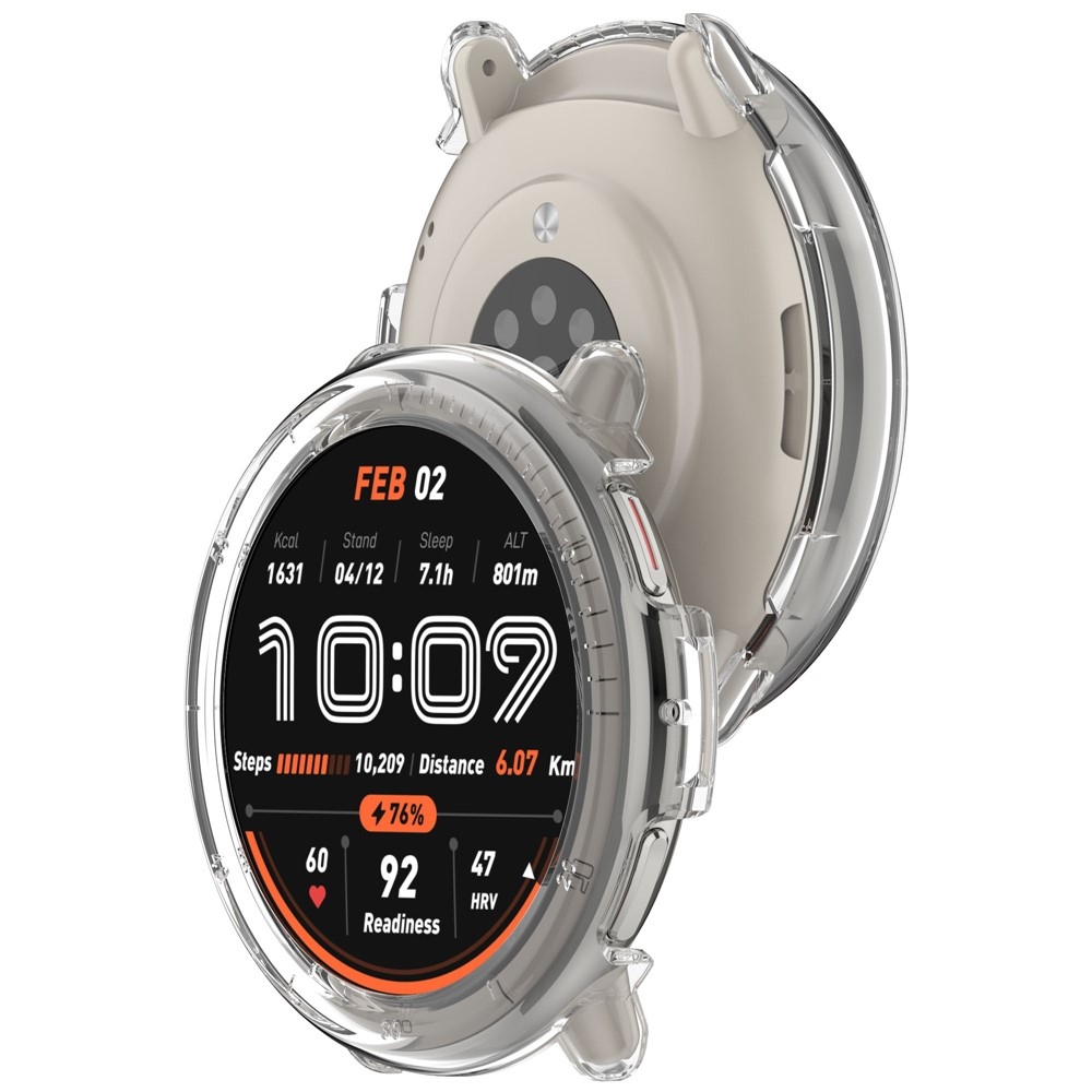 Half plastové nasadzovacie puzdro na Amazfit Active 2 - transparentné