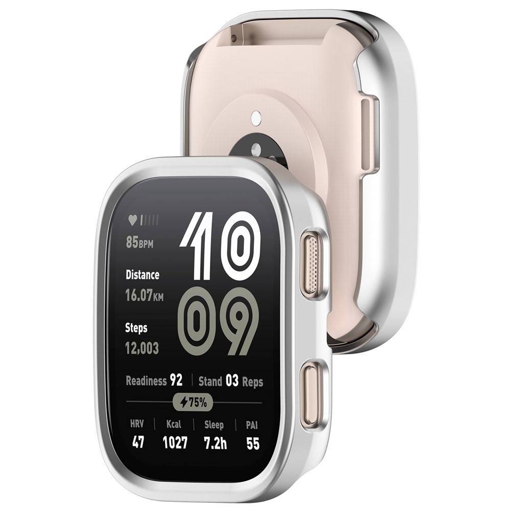 Half plastové nasadzovacie puzdro na Amazfit Bip 6 - strieborné