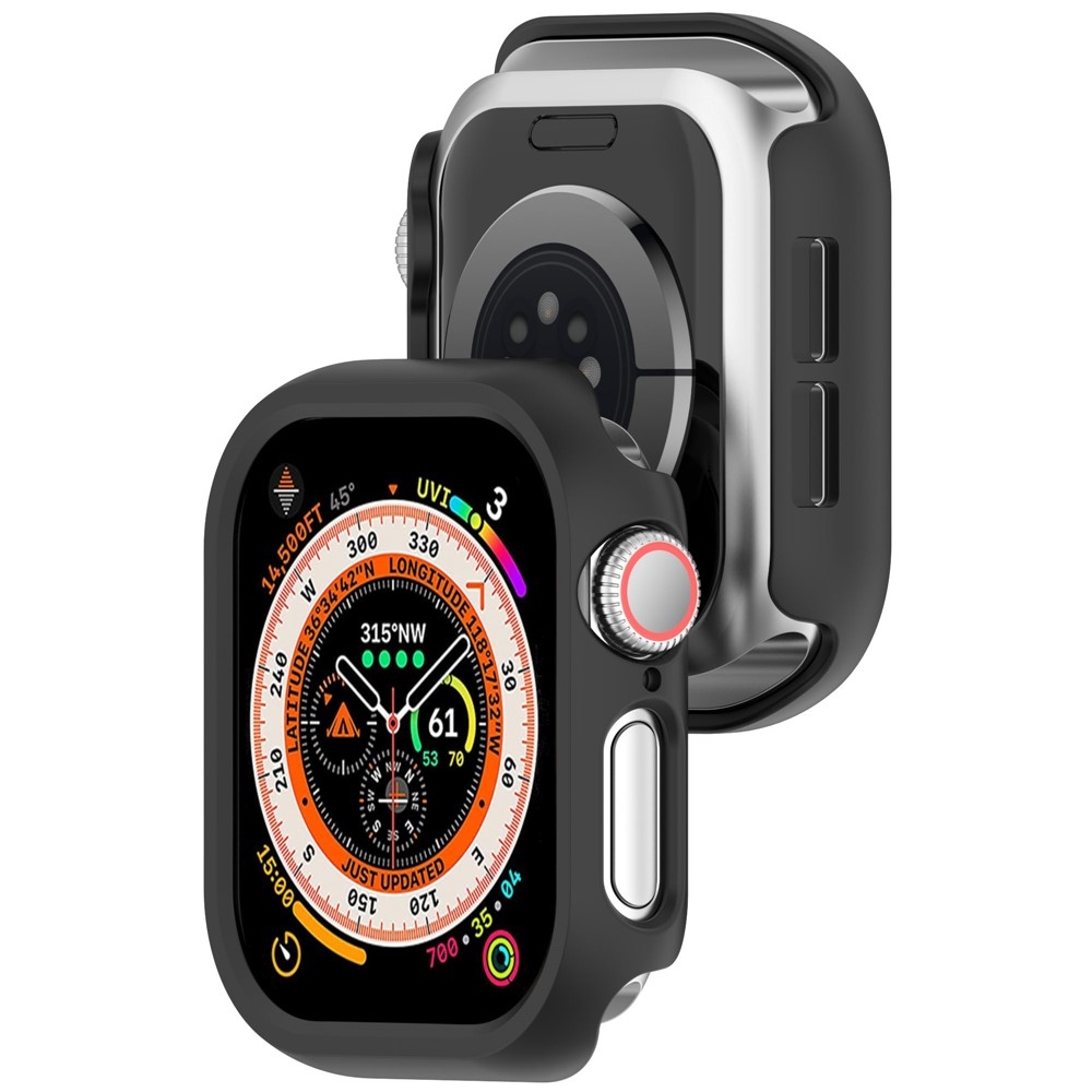 Half plastové nasadzovacie puzdro na Apple Watch 11/10 46mm - čierne