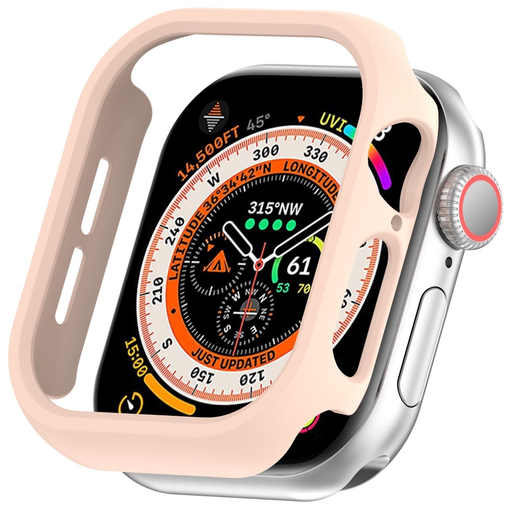 Half plastové nasadzovacie puzdro na Apple Watch 11/10 46mm - ružové