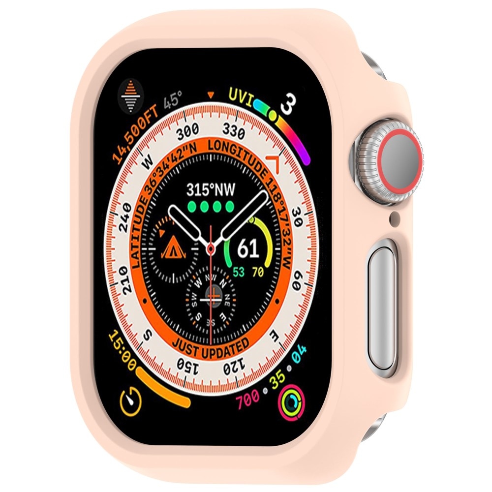 Half plastové nasadzovacie puzdro na Apple Watch 11/10 46mm - ružové