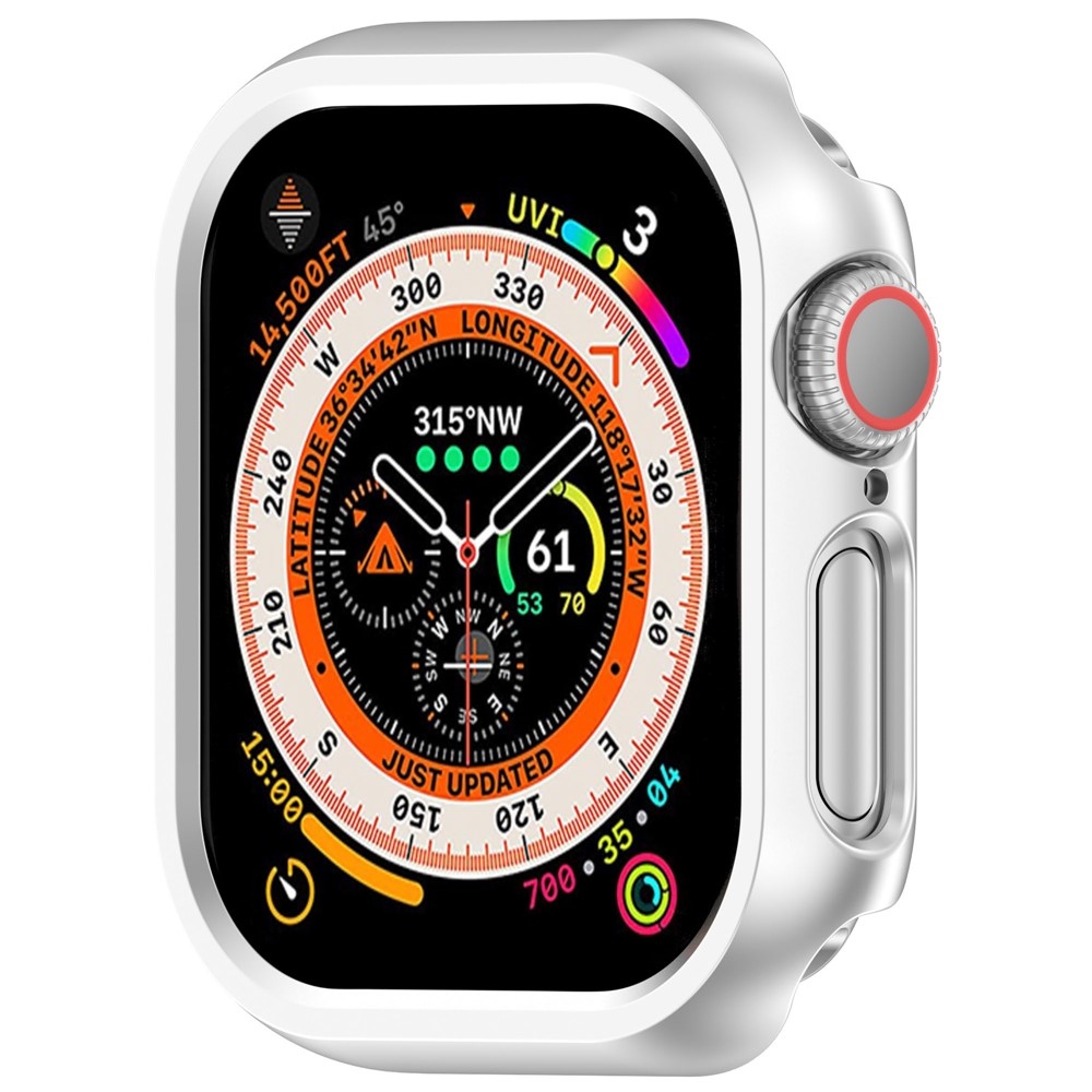 Half plastové nasadzovacie puzdro na Apple Watch 11/10 46mm - strieborné