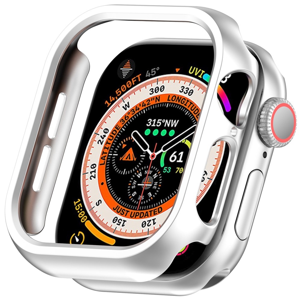 Half plastové nasadzovacie puzdro na Apple Watch 11/10 46mm - strieborné