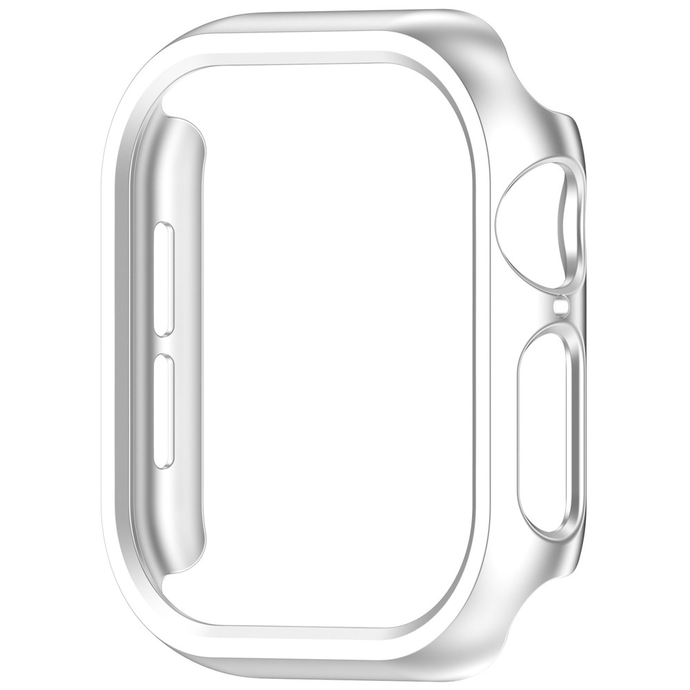 Half plastové nasadzovacie puzdro na Apple Watch 11/10 46mm - strieborné
