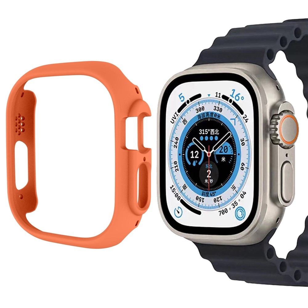 Half plastové nasadzovacie puzdro na Apple Watch Ultra 4/3/2/1 49mm - oranžové