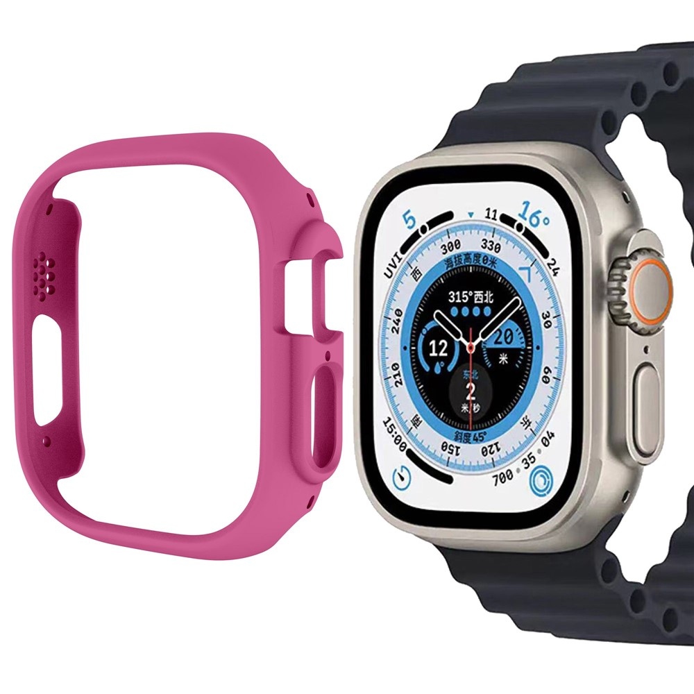 Half plastové nasadzovacie puzdro na Apple Watch Ultra 4/3/2/1 49mm - rose